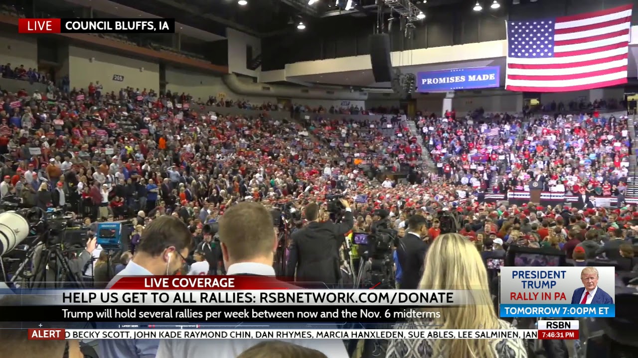 trump amazonia RSBN Trump Council Bluffs, IA Crowd #2