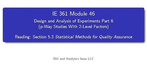 Statistical Process Improvement Module 46
