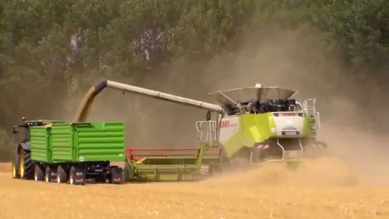Claas Lexion 600 Terra Trac Gerste dreschen 2014 bei Derenburg