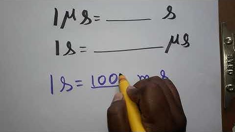 microsecond to second