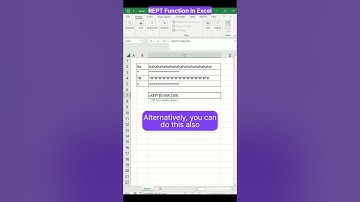 REPT Function In Excel | Repeat Text #shorts