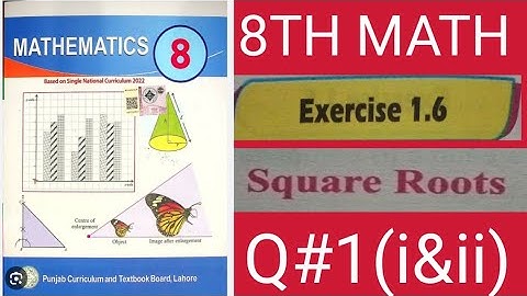 MATHEMATICS CLASS 8| EXERCISE 1.6|QUESTION 1(i&ii)|SQUARE ROOT OF FRACTIONS|PRIME FACTORIZATION|PTB
