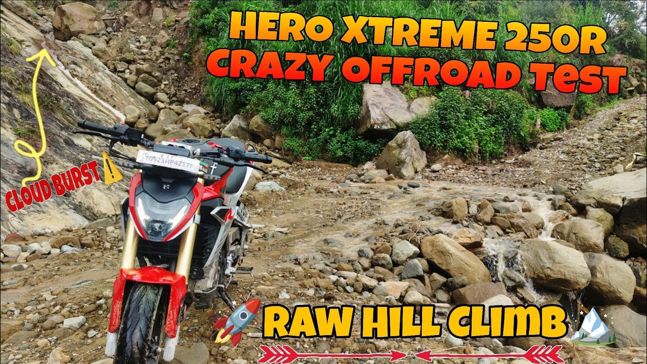 Hero Xtreme 250R Offroad Test | Riding in Cloudburst Roads & Extreme Offroad Conditions