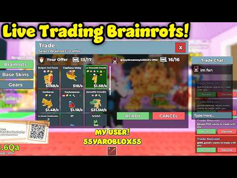 🔴Admin Abuse Countdown & Live Trading from Noobini To Strawberry Elephant in Steal a Brainrot