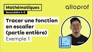 Tracer une fonction en escalier (partie entière) - Exemple 1 | Mathématiques | Alloprof