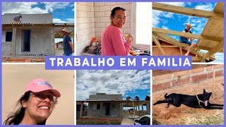 dia de obra na casinha da praia 💜 como está ficando a varanda l Camila Vieira