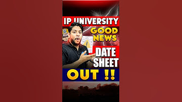 IP University Big Update Datesheet Out! Course-wise Exam Schedule & Admit Card Details!😍#shorts