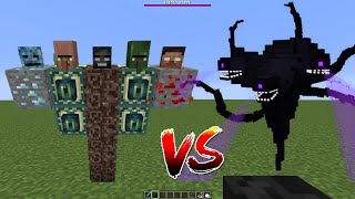 what if you create an ENDER VILLAGER VS WITHER BOSS in MINECRAFT #299