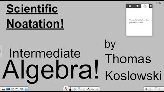 Intermediate Algebra - Scientific Notation