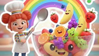 🌈 Rainbow Fruit Salad Song | Nursery Rhymes & Kids Songs | Learn Colors & Fruits with Chef Sia! 🍓