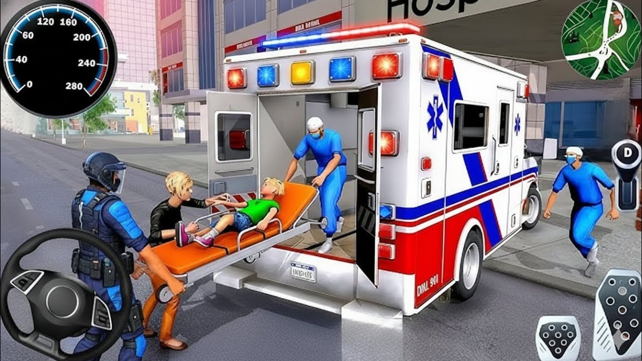 Ambulance City Rescue Simulator - 911 US Emergency Ambulance Driving 3D - Android Gameplay