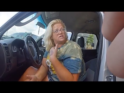 Lady Wakes Up at the Gas Pump and Throws a Fit