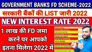 all bank fd interest rate 2022,1 लाख  की FD जमा करने पर कितना मिलेगा, bank new interest rate 2022