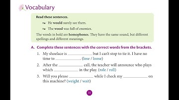 Grammar & Vocabulary | Course Book | STD 5 | An Encounter in the Woods