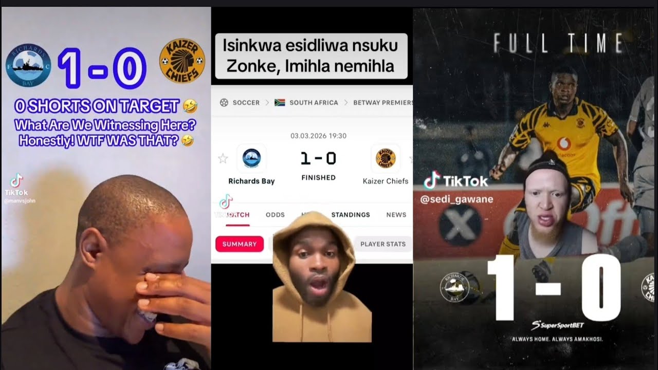 Fans reaction To Kaizer Chiefs 1-0 defeat to richards bay #kaizerchiefs #orlandopirates #sundowns