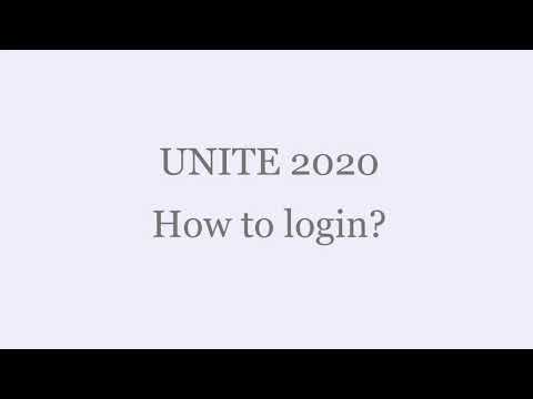 Login and access UNITE 2020