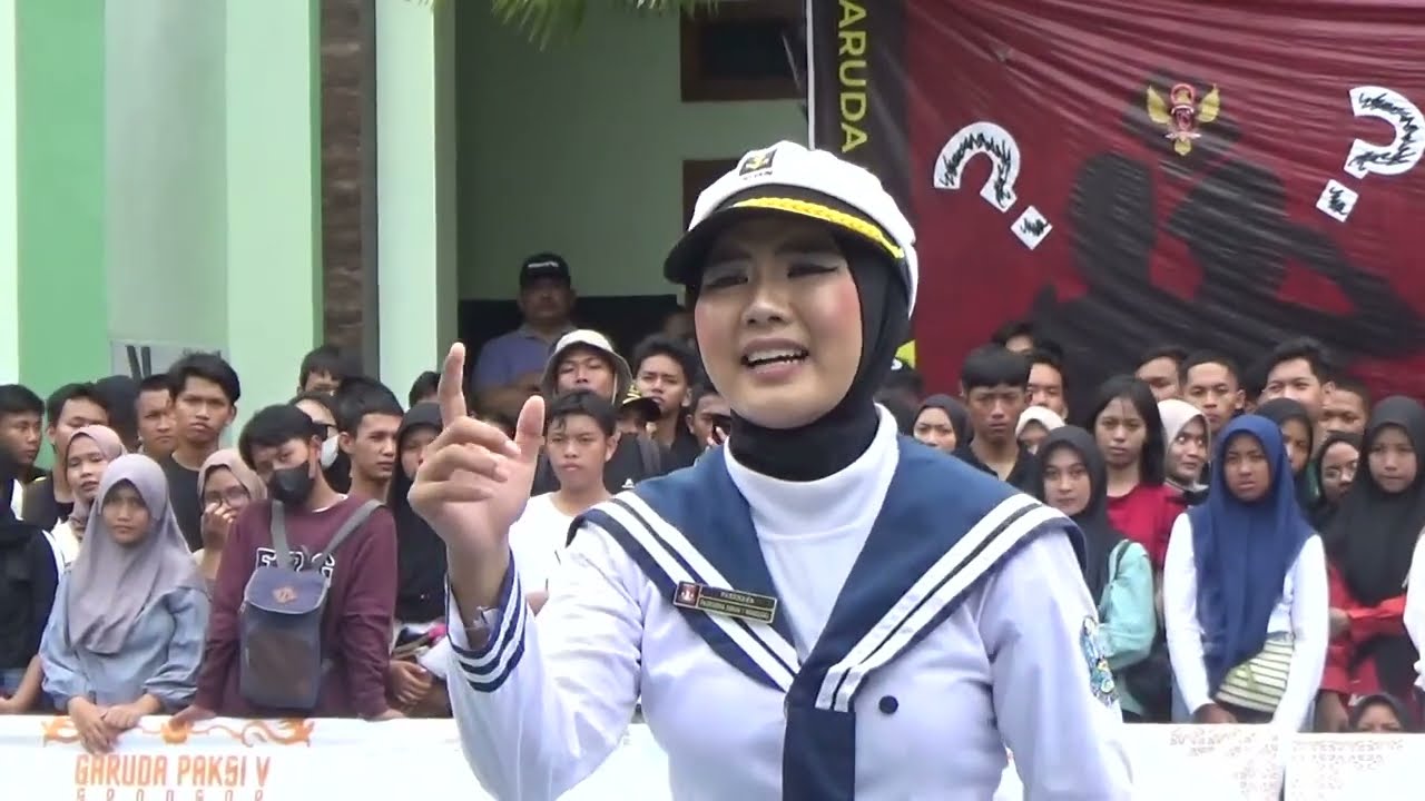 AKSI MEMUKAU PASKIBRA  SMA N 1 BANGSAL MOJOKERTO JAWA TIMUR  dalam event  GAPAKSI  V