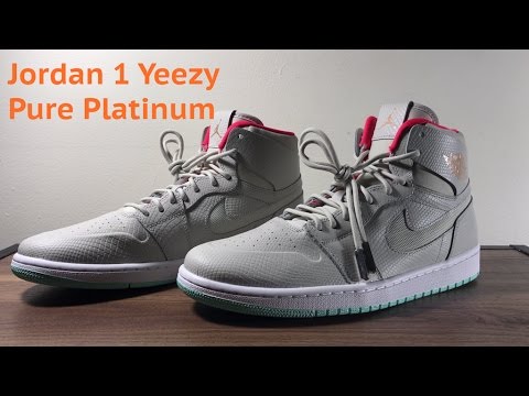 Jordan 1 Yeezy Pure Platinum Custom 