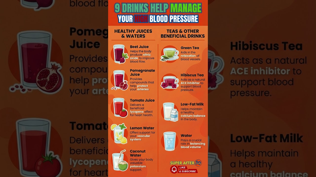 9 Drinks That Lower High Blood Pressure, Senior Nutrition Tips 