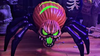 flaming pumpkin spider from Lowes 2024
