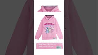 Disney Stitch Angel Hoodie Voor Meisjes Zachte Roze Trui Met Capuchon Merchandise4All
