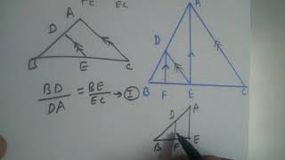 In the given figure, DE//AC and DF//AE prove that BF/FE=BE/EC