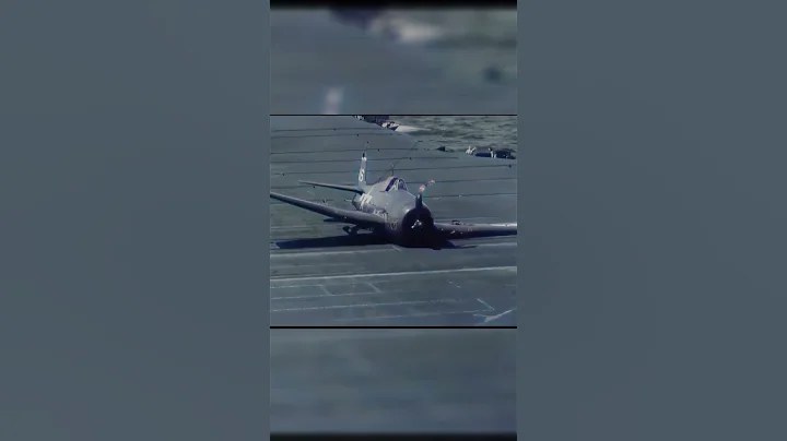 F6F Hellcat crash lands with one landing gear