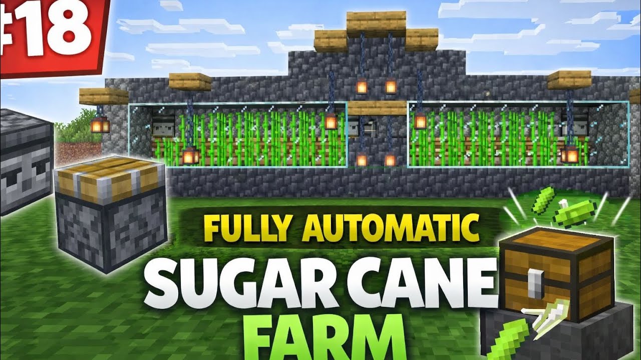 Sugarcane farm Minecraft 1.21![JAVA&BEDROCK] - YouTube