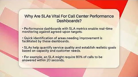 Why Are SLAs Vital For Call Center Performance Dashboards? - Call Center Pro Strategies