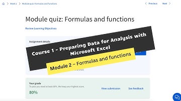 preparing data for analysis with microsoft excel week 2 coursera answers || theanswershome
