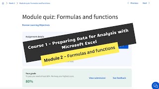 preparing data for analysis with microsoft excel week 2 coursera answers || theanswershome