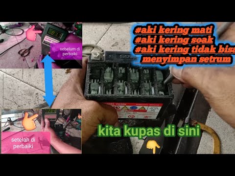 cara memperbaiki aki kering yang mati | cara memperbaiki aki kering