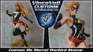 Famous Ms Marvel Warbird Custom Sideshow Captain Marvel Statue w/swap out head Net Worth