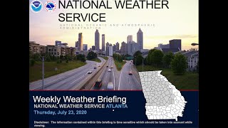 NWS Atlanta Weekly Weather Briefing July 23, 2020