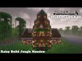 Minecraft Relaxing Longplay Rainy - Building Jungle Mansion - Cozy Cottage House ( No Commentary )