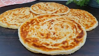 بدون فرن ولا تنور! طريقة ناجحة من اول تجربة لعمل خبز الملوح المورق | Malawah Bread Recipe