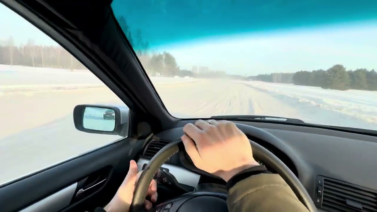 BMW 330ix E46 on Ice&Snow track Brivkalni.