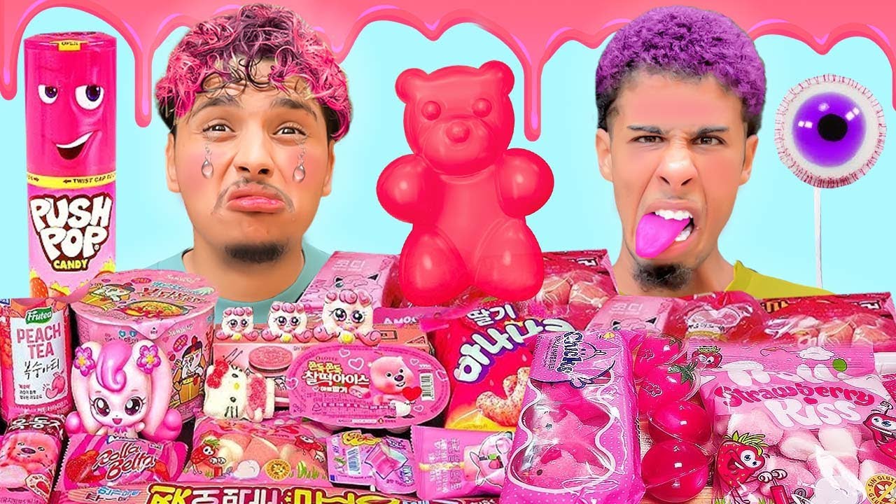 للأسف…⁉️🤦🏻‍♂️جربنا اغرب مأكولات كوريا 🇰🇷 بلون الوردي 🩷🥲(حلويات معفنة 🤢💔)