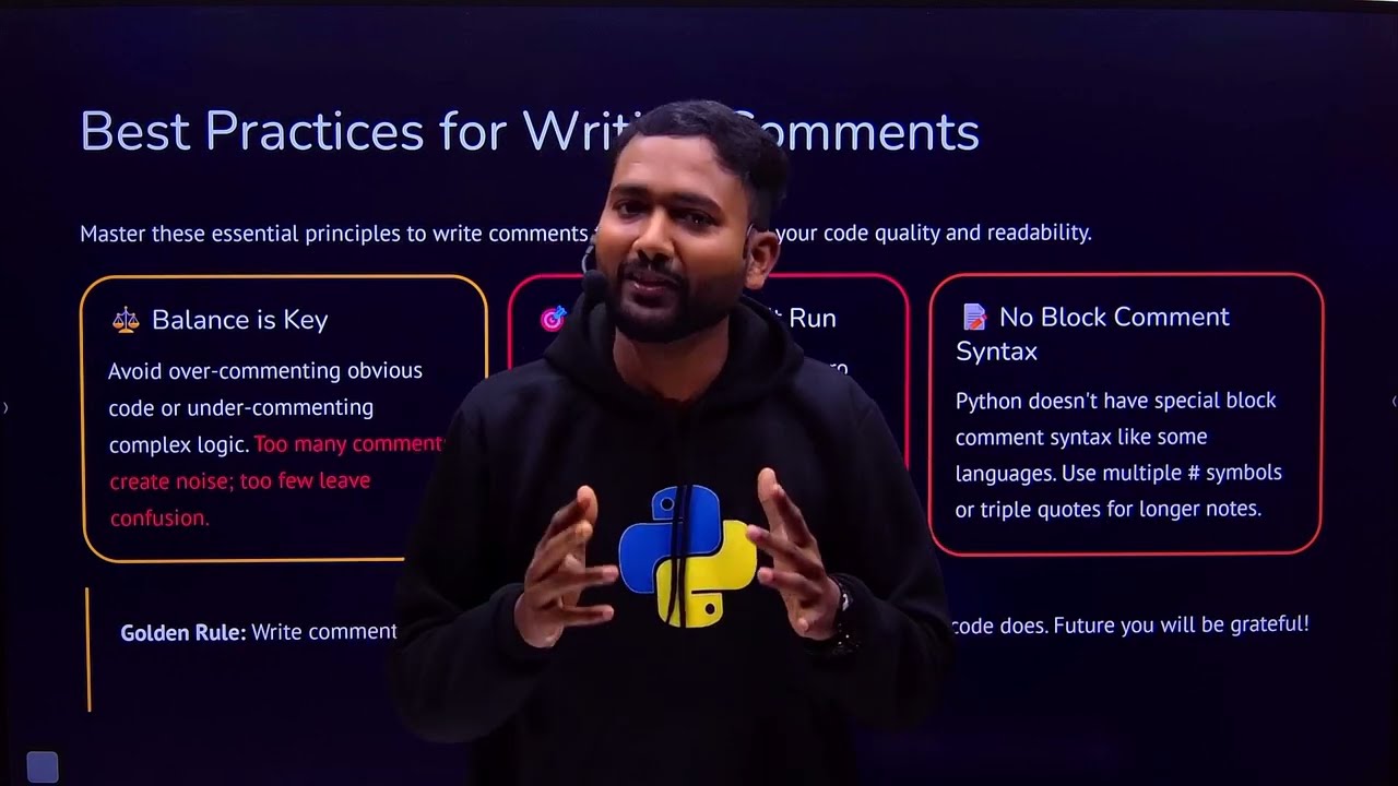 Comments in Python | Python Comments Explained in Hindi | Day-7 of Code