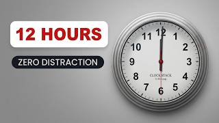 Details 4K Analog Wall Clock with Realistic Ticking Sound | 12 Hours | Study, Focus, Sleep & Relaxation Guide