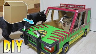 DIY Jurassic Park Car for Cats