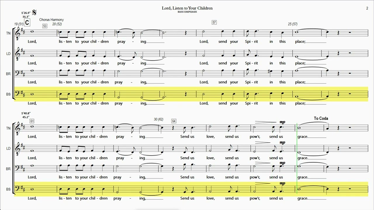 Ver Lord, Listen to Your Children BASS EMPHASIS en YouTube Ver Lord, Listen to Your Children BASS EMPHASIS en YouTube