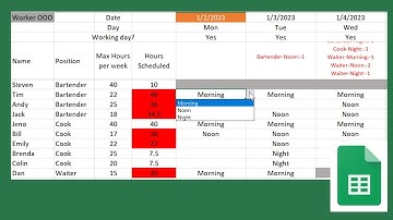Excel Roster Schedule