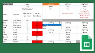 Excel Roster Schedule screenshot 5