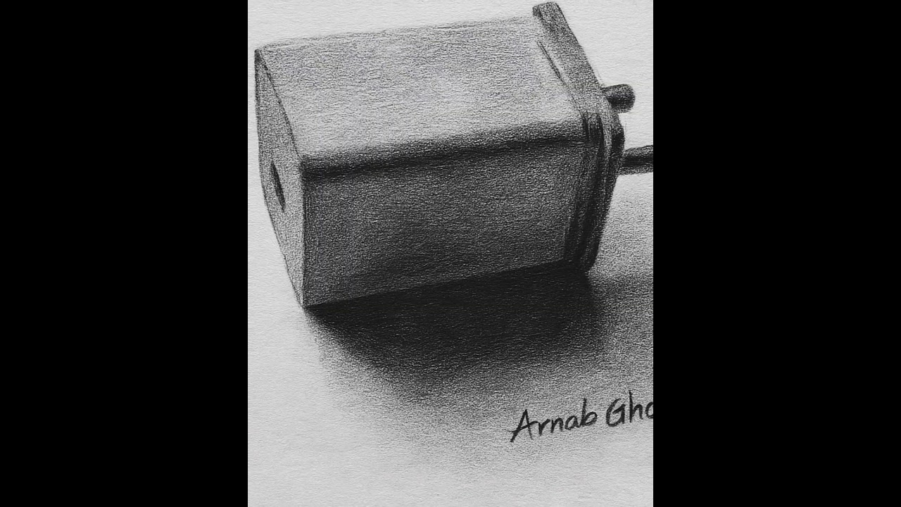 Charcoal Art of a Plug Adapter | Realistic Drawing in Action ✍️ 