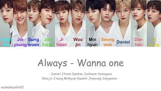 Wanna one - Always (Acoustic ver.) lyrics [han/rom/eng]