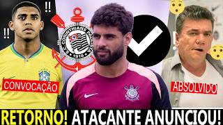 YURI ALBERTO CONFIRMA VOLTA ao CORINTHIANS! JUSTIÇA LIVRA ANDRÉS! GUI NEGÃO CONVOCADO e+