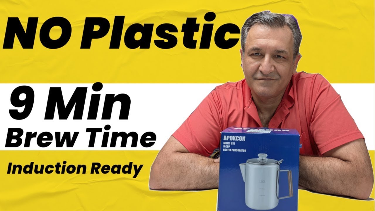 Кофеварка для индукционной плиты — приготовление кофе без пластика за 9 минут! Полный рабочий про...