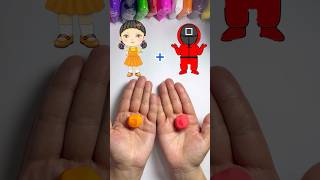 Squid Game Clay Challenge! # #claymixing #squidgame #yeonhee #square