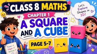 Page 5-7 || Class 8 Maths || Chapter 1 || A Square And A Cube ||